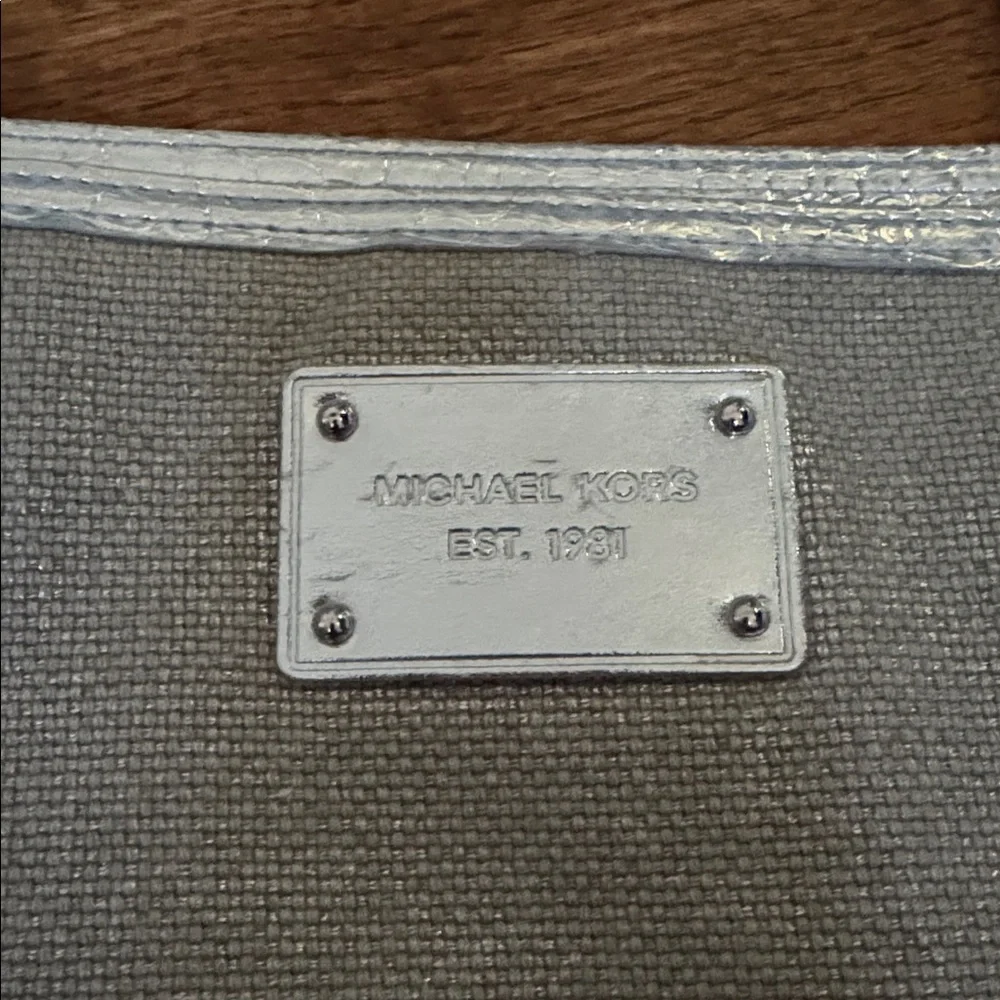 Michael Kors cotton and silver tote bag